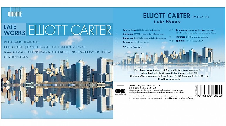 Carter Late Works recording nominated for 2018 ICMA Award